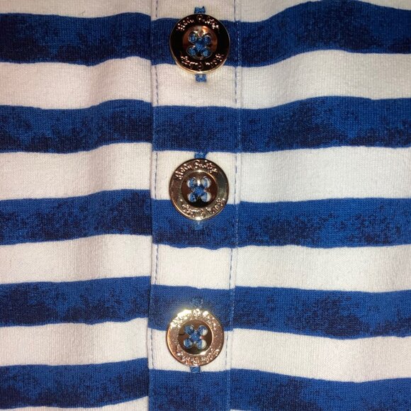 Lilly Pulitzer UPF 50+ CAPTAIN DRESS BRIGHT NAVY POSITANO STRIPE L - Picture 6 of 8